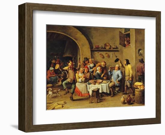 Le Roi Boit (The King Drinks)-David Teniers the Younger-Framed Giclee Print