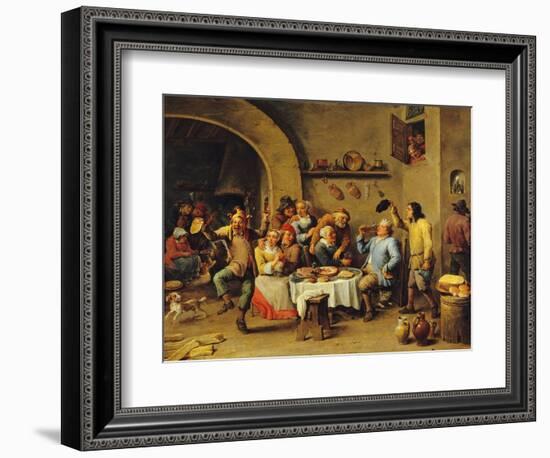 Le Roi Boit (The King Drinks)-David Teniers the Younger-Framed Giclee Print