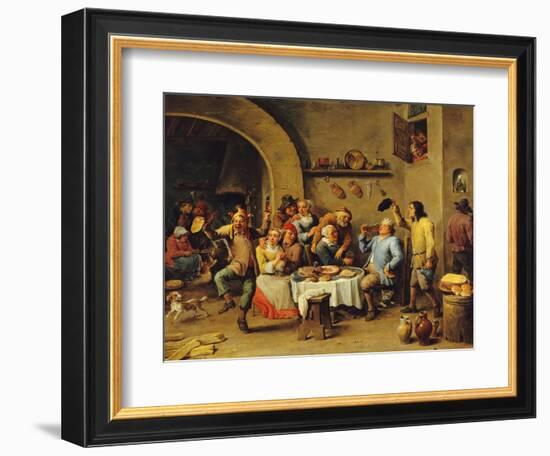 Le Roi Boit (The King Drinks)-David Teniers the Younger-Framed Giclee Print