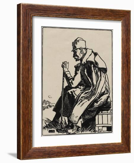 Le Roi Pierre Ier, 1915 (Woodcut on Japanese Mulberry Paper)-Auguste Lepere-Framed Giclee Print
