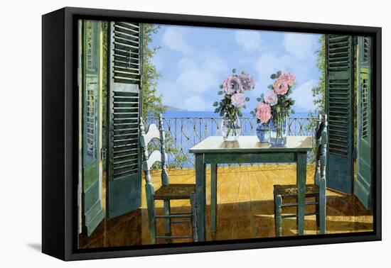 Le Rose E Il Balcone-Guido Borelli-Framed Premier Image Canvas