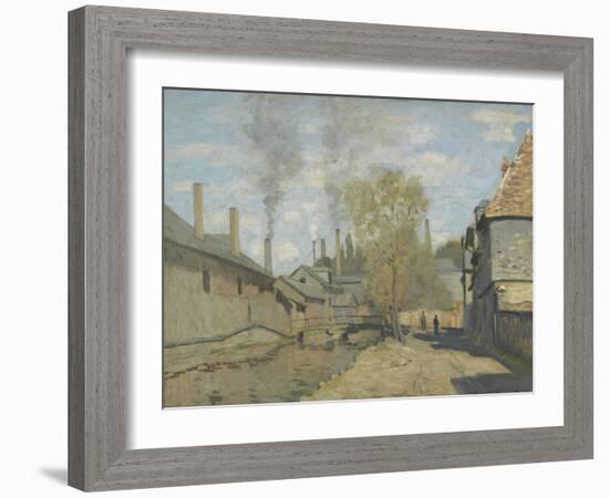 Le ruisseau de Robec, à Rouen-Claude Monet-Framed Giclee Print