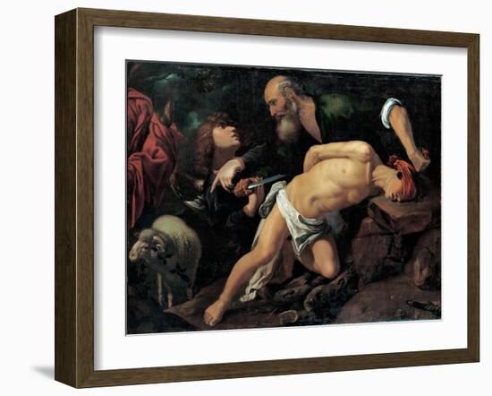 Le Sacrifice D'isaac - Peinture De Pedro Orrente (1588-1645), Huile Sur Toile, Vers 1615, 133,5X167-Pedro Orrente-Framed Giclee Print