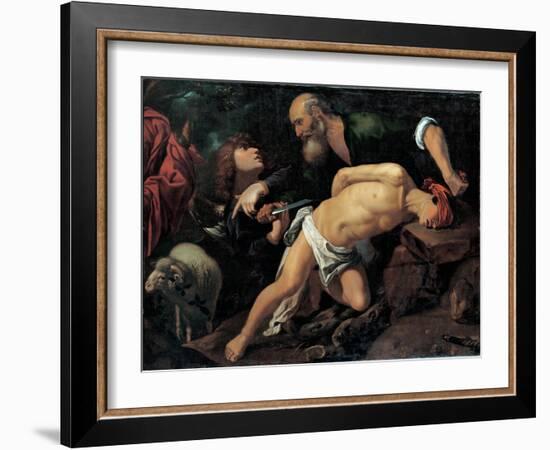 Le Sacrifice D'isaac - Peinture De Pedro Orrente (1588-1645), Huile Sur Toile, Vers 1615, 133,5X167-Pedro Orrente-Framed Giclee Print