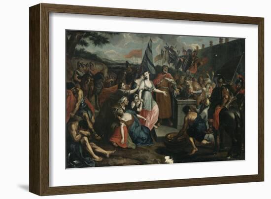 Le sacrifice de la fille de Jephté-Antoine Coypel-Framed Giclee Print