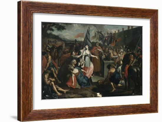 Le sacrifice de la fille de Jephté-Antoine Coypel-Framed Giclee Print