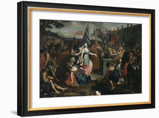 Le sacrifice de la fille de Jephté-Antoine Coypel-Framed Giclee Print