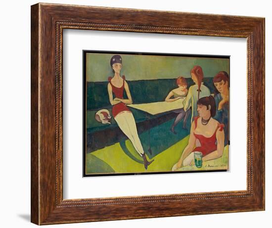 Le Salon, 1890-92 (Oil on Canvas)-Emile Bernard-Framed Giclee Print