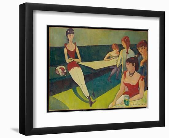 Le Salon, 1890-92 (Oil on Canvas)-Emile Bernard-Framed Giclee Print