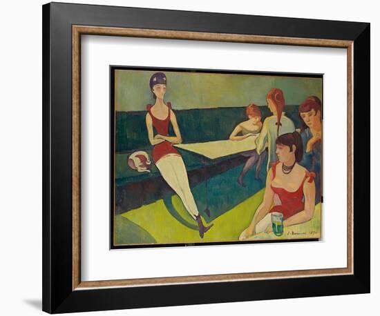 Le Salon, 1890-92 (Oil on Canvas)-Emile Bernard-Framed Giclee Print