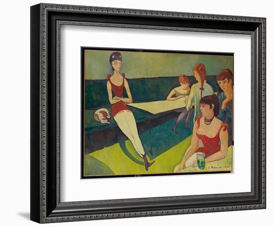 Le Salon, 1890-92 (Oil on Canvas)-Emile Bernard-Framed Giclee Print