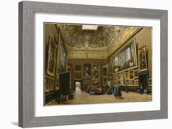 Le Salon Carré au Musée du Louvre-Giuseppe Castiglione-Framed Giclee Print