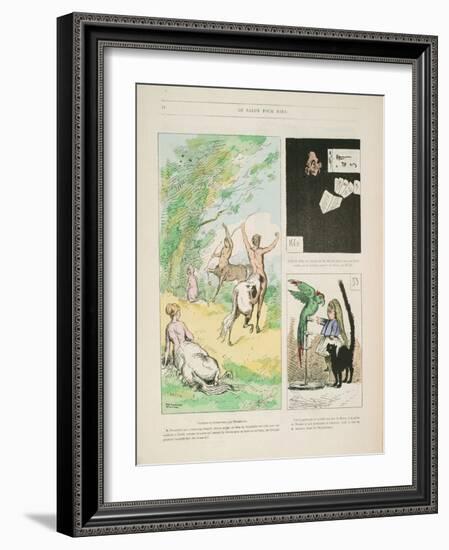 Le Salon Pour Rire, from the Gill-Revue, 1868-Andre Gill-Framed Giclee Print