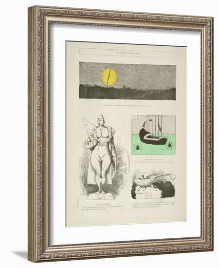 Le Salon Pour Rire, from the Gill-Revue, 1868-Andre Gill-Framed Giclee Print