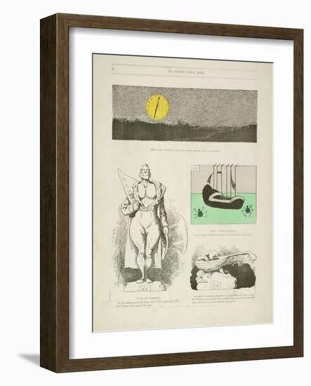 Le Salon Pour Rire, from the Gill-Revue, 1868-Andre Gill-Framed Giclee Print