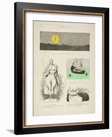 Le Salon Pour Rire, from the Gill-Revue, 1868-Andre Gill-Framed Giclee Print