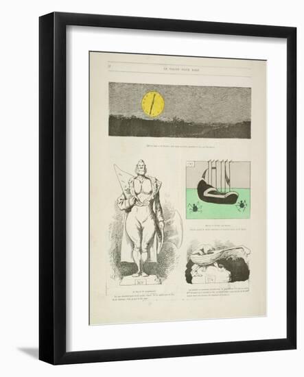 Le Salon Pour Rire, from the Gill-Revue, 1868-Andre Gill-Framed Giclee Print