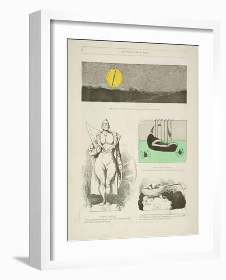 Le Salon Pour Rire, from the Gill-Revue, 1868-Andre Gill-Framed Giclee Print