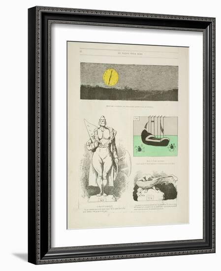 Le Salon Pour Rire, from the Gill-Revue, 1868-Andre Gill-Framed Giclee Print