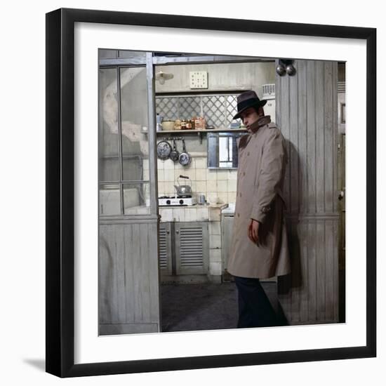 Le Samourai by Jean-Pierre Melville with Alain Delon, 1967 (photo)-null-Framed Photo