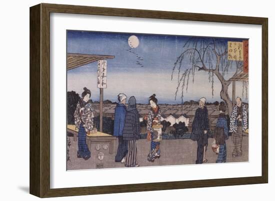 Le saule qui se retourne "Mikaeri Yanagi"-Ando Hiroshige-Framed Giclee Print