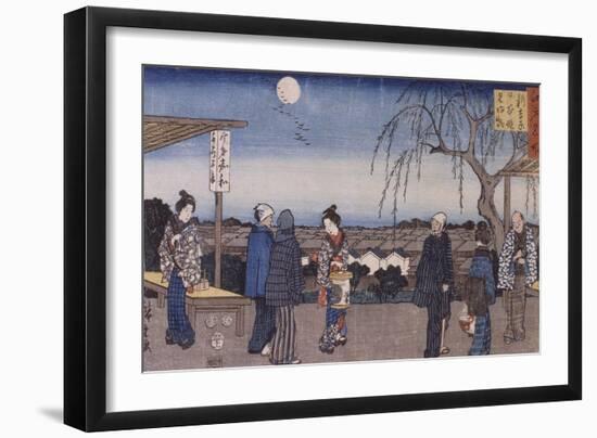 Le saule qui se retourne "Mikaeri Yanagi"-Ando Hiroshige-Framed Giclee Print
