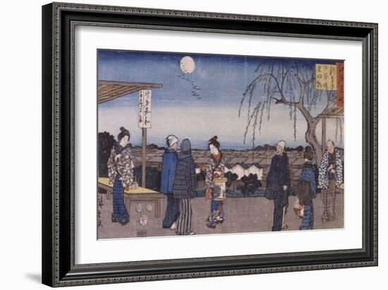 Le saule qui se retourne "Mikaeri Yanagi"-Ando Hiroshige-Framed Giclee Print