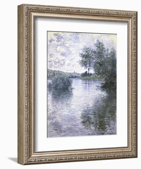 Le Seine a Vetheuil-Claude Monet-Framed Giclee Print