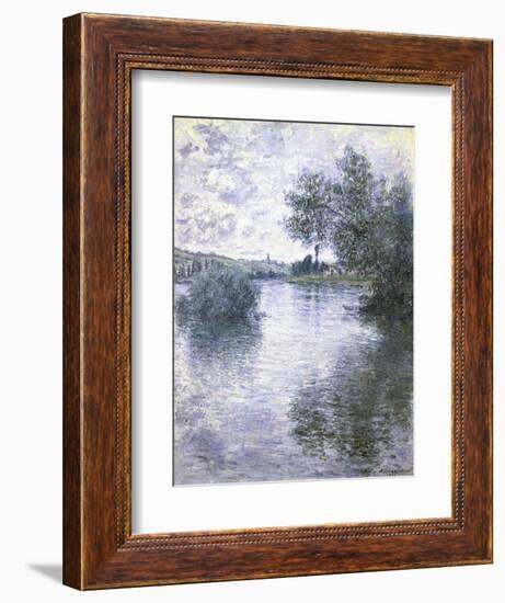 Le Seine a Vetheuil-Claude Monet-Framed Giclee Print