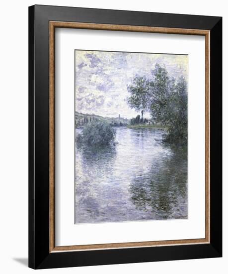 Le Seine a Vetheuil-Claude Monet-Framed Giclee Print