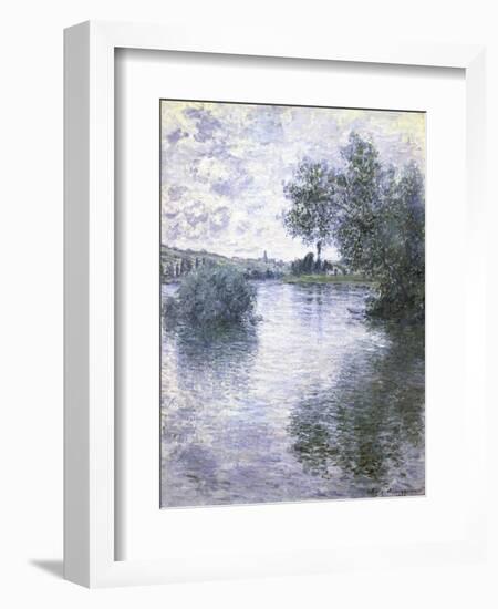 Le Seine a Vetheuil-Claude Monet-Framed Giclee Print