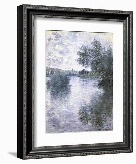 Le Seine a Vetheuil-Claude Monet-Framed Giclee Print