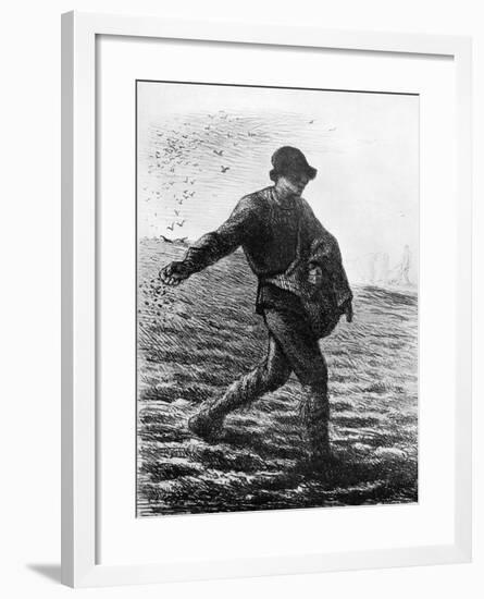 Le Semeur, C1850-Jean Francois Millet-Framed Giclee Print