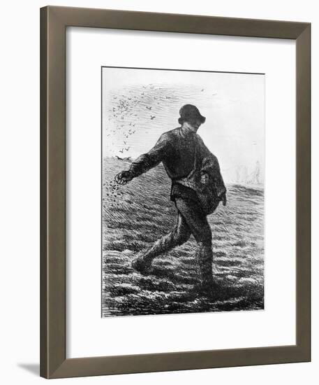 Le Semeur, C1850-Jean Francois Millet-Framed Giclee Print