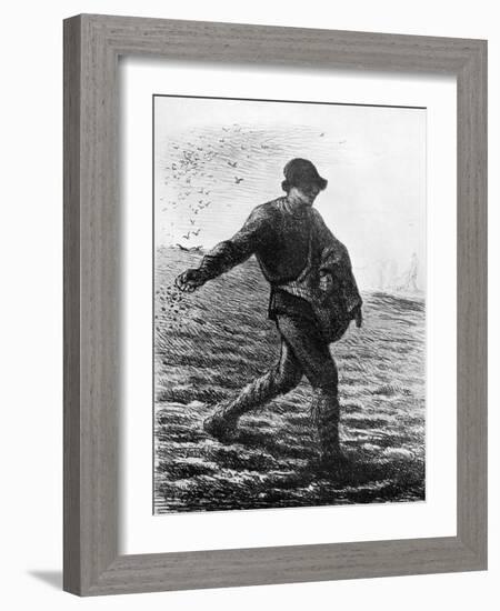 Le Semeur, C1850-Jean Francois Millet-Framed Giclee Print