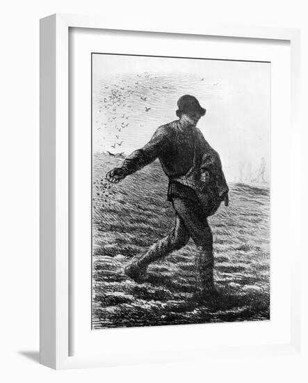 Le Semeur, C1850-Jean Francois Millet-Framed Giclee Print