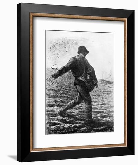 Le Semeur, C1850-Jean Francois Millet-Framed Giclee Print