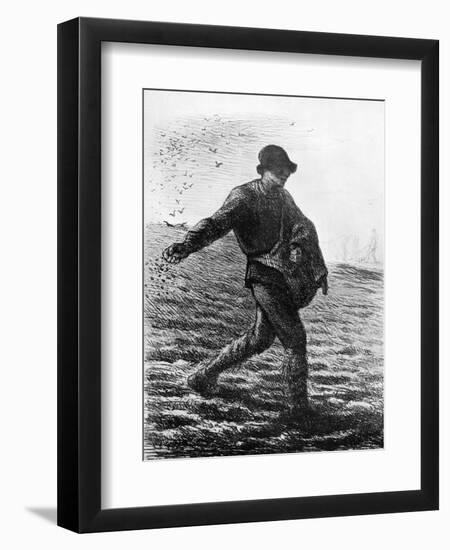 Le Semeur, C1850-Jean Francois Millet-Framed Giclee Print