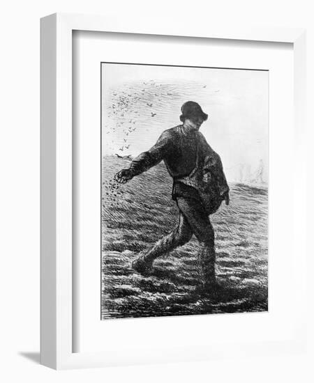 Le Semeur, C1850-Jean Francois Millet-Framed Giclee Print