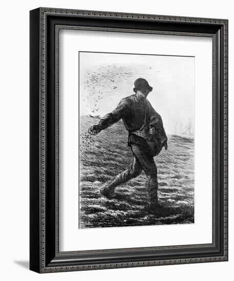 Le Semeur, C1850-Jean Francois Millet-Framed Giclee Print