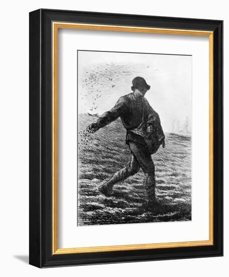 Le Semeur, C1850-Jean Francois Millet-Framed Giclee Print