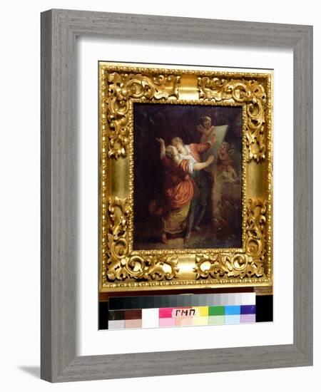 Le Serment D'amour  (Oath to Love) Peinture De Jean Honore Fragonard (1732-1806) 18Eme Siecle Push-Jean-Honore Fragonard-Framed Giclee Print