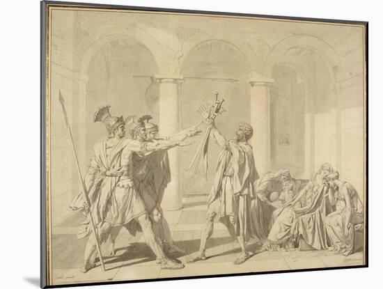 Le serment des Horaces-Jean-Auguste-Dominique Ingres-Mounted Giclee Print