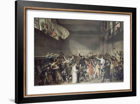 Le serment du jeu de Paume, le 20 juin 1789-Jacques-Louis David-Framed Giclee Print