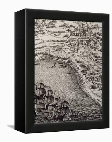 Le Siège de La Rochelle : planche FG-Jacques Callot-Framed Premier Image Canvas