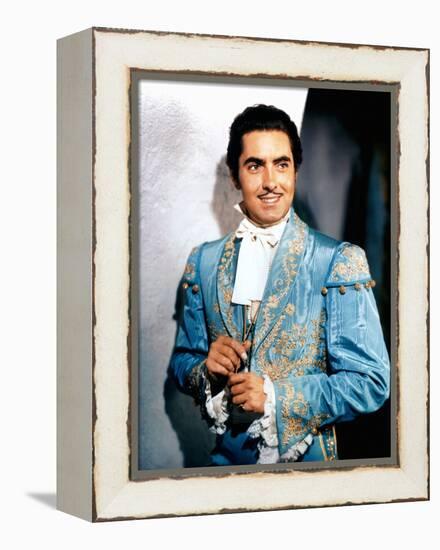 Le signe by Zorro MARK OF ZORRO by Rouben Mamoulian with Tyrone Power, 1940 (photo)-null-Framed Stretched Canvas