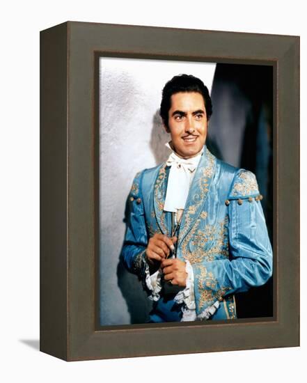 Le signe by Zorro MARK OF ZORRO by Rouben Mamoulian with Tyrone Power, 1940 (photo)-null-Framed Stretched Canvas