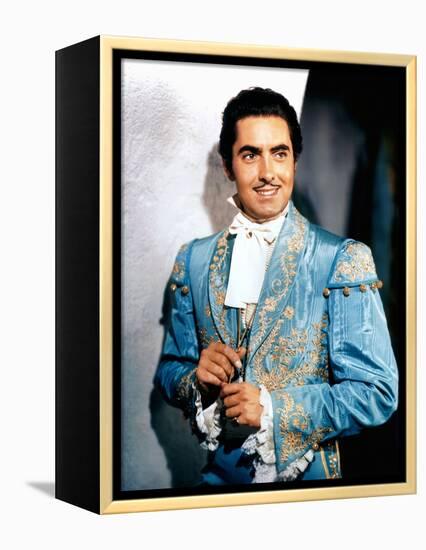 Le signe by Zorro MARK OF ZORRO by Rouben Mamoulian with Tyrone Power, 1940 (photo)-null-Framed Stretched Canvas