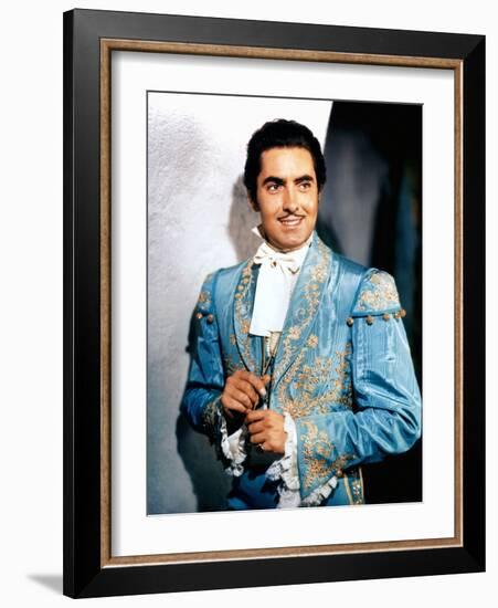 Le signe by Zorro MARK OF ZORRO by Rouben Mamoulian with Tyrone Power, 1940 (photo)-null-Framed Photo