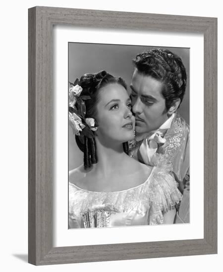 Le signe by Zorro MARK OF ZORRO by RoubenMamoulian with Linda Darnell and Tyrone Power, 1940 (b/w p-null-Framed Photo